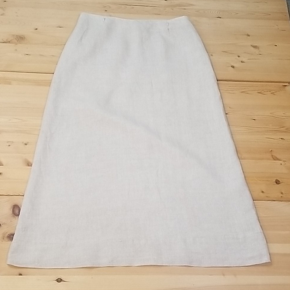 Kookaï 100% linen oatmeal maxi skirt, IT44